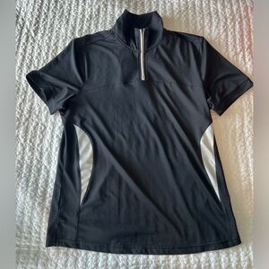 Black women’s golf shirt, size M